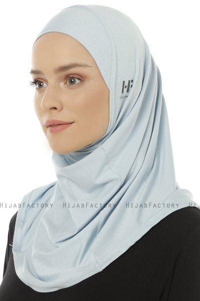 Hanfendy Plain Logo - Hijab One-Piece Baby Blue