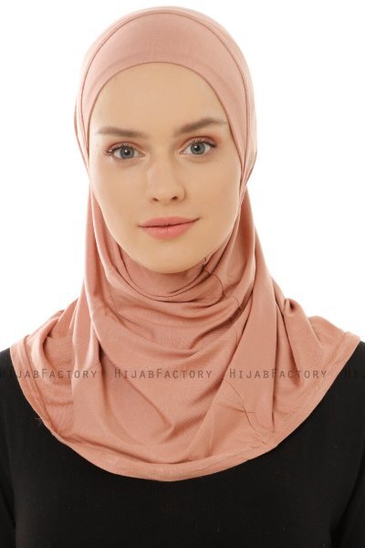 Hanfendy Plain Logo - Hijab One-Piece Peanut