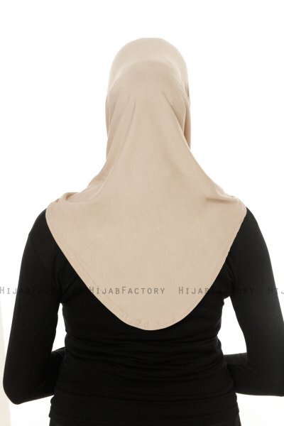 Hanfendy Cross Logo - Hijab One-Piece Taupe Clair
