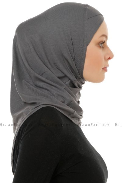 Hanfendy Cross Logo - Hijab One-Piece Gris Foncé