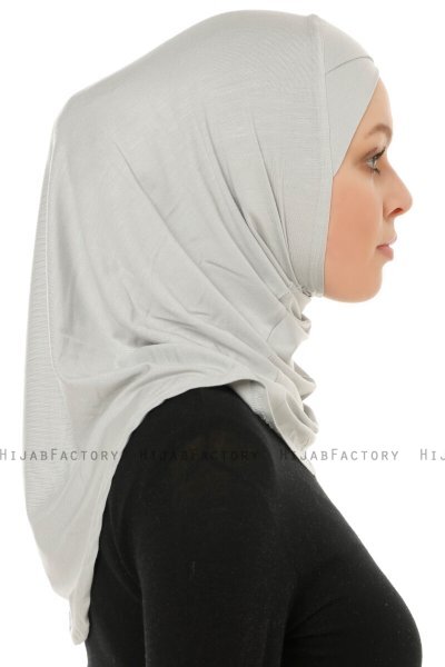 Hanfendy Cross Logo - Hijab One-Piece Gris Clair