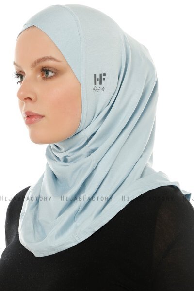 Hanfendy Cross Logo - Hijab One-Piece Baby Blue