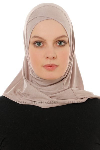 Hanfendy Cross Logo - Hijab One-Piece Gris Pierre