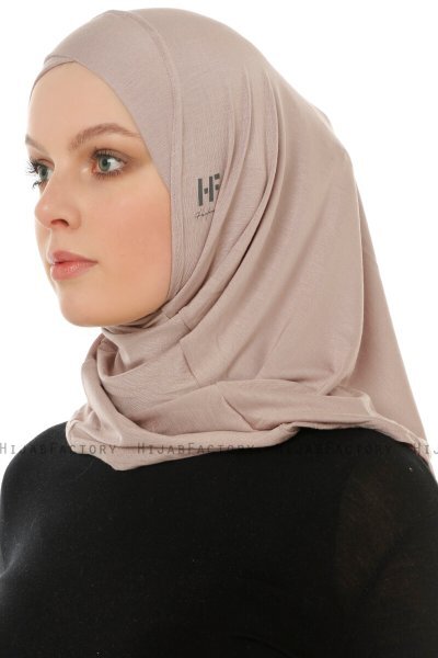 Hanfendy Cross Logo - Hijab One-Piece Gris Pierre