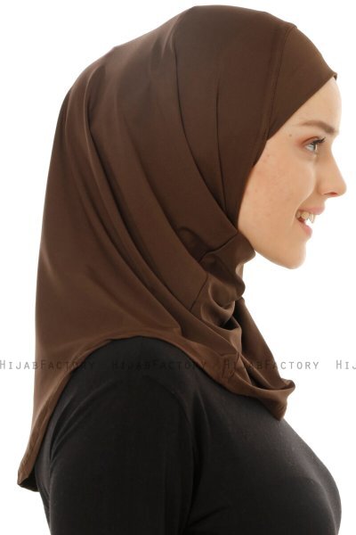 Micro Plain - Hijab One-Piece Marron