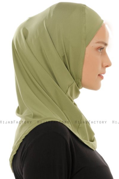 Micro Plain - Hijab One-Piece Olive Verte