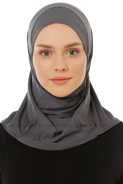 Micro Plain - Hijab One-Piece Anthracite