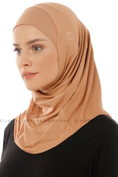 Micro Plain - Hijab One-Piece Caramel