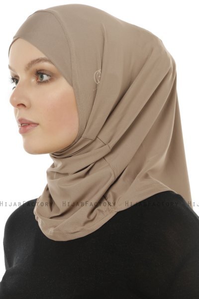 Micro Cross - Hijab One-Piece Taupe Foncé