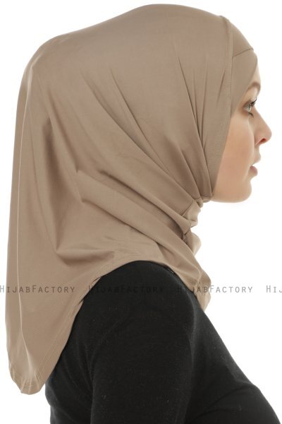 Micro Cross - Hijab One-Piece Taupe Foncé