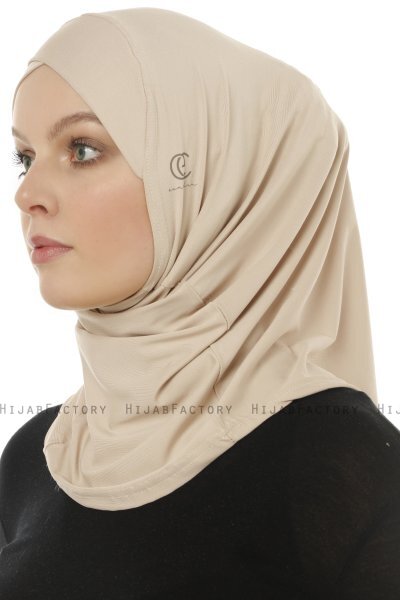 Micro Cross - Hijab One-Piece Taupe Clair