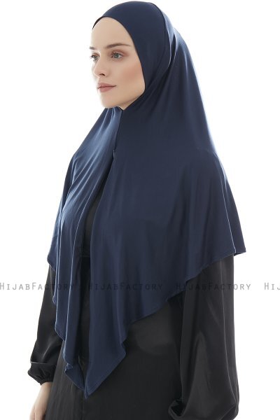 Ajda - Hijab Zip Bleu Marin