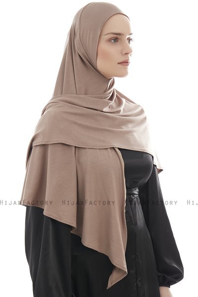 Ajda - Hijab Zip Taupe Foncé