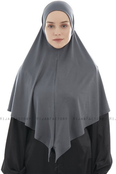 Ajda - Hijab Zip Gris Foncé