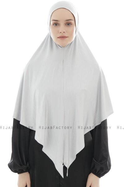 Ajda - Hijab Zip Gris Clair