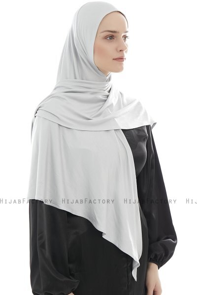 Ajda - Hijab Zip Gris Clair
