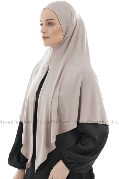 Ajda - Hijab Zip Gris Pierre