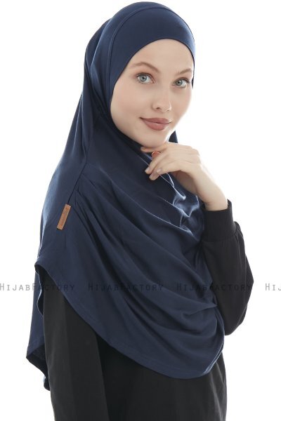 Roxelana - Hijab Al Amira Bleu Marin Longue