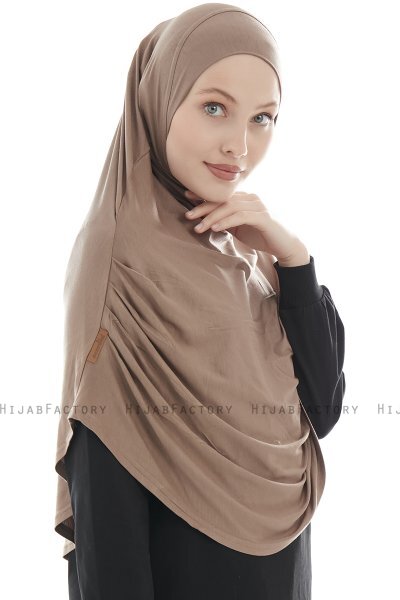 Roxelana - Hijab Al Amira Taupe Foncé Longue