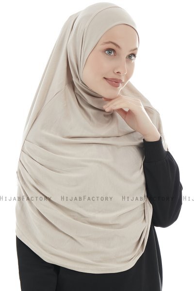 Roxelana - Hijab Al Amira Taupe Clair Longue