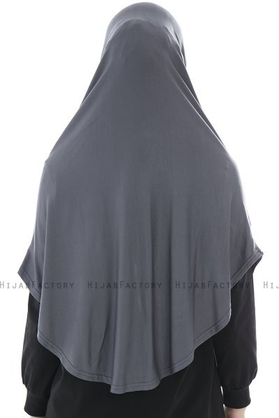 Roxelana - Hijab Al Amira Gris Foncé Longue