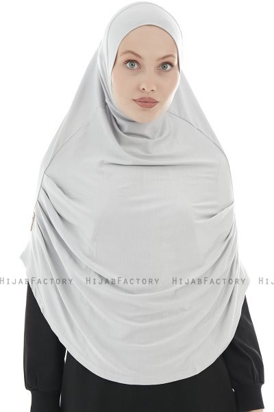 Roxelana - Hijab Al Amira Gris Clair Longue