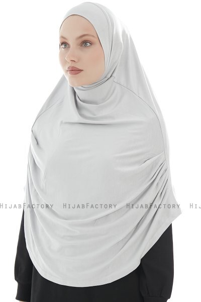 Roxelana - Hijab Al Amira Gris Clair Longue