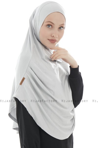 Roxelana - Hijab Al Amira Gris Clair Longue