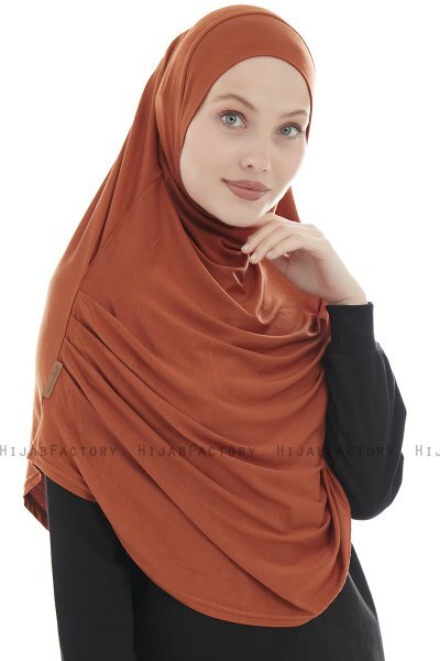 Roxelana - Hijab Al Amira Rouge Brique Longue