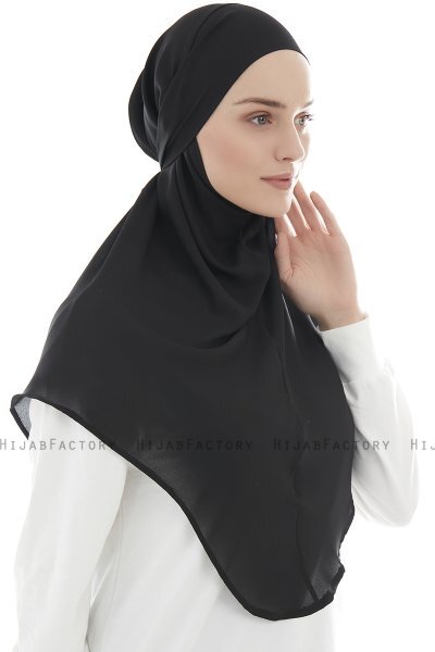 Ebrar - Hijab Al Amira Crepe Chiffon Noir