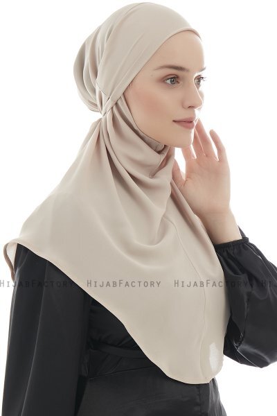Ebrar - Hijab Al Amira Crepe Chiffon Taupe Clair