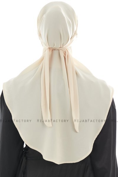 Ebrar - Hijab Al Amira Crepe Chiffon Beige Clair