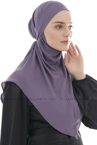 Ebrar - Hijab Al Amira Crepe Chiffon Violet Foncé