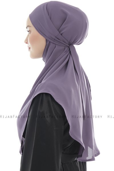 Ebrar - Hijab Al Amira Crepe Chiffon Violet Foncé