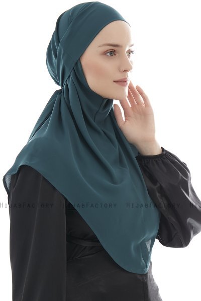 Ebrar - Hijab Al Amira Crepe Chiffon Vert Foncé
