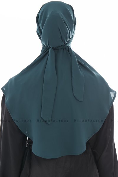Ebrar - Hijab Al Amira Crepe Chiffon Vert Foncé