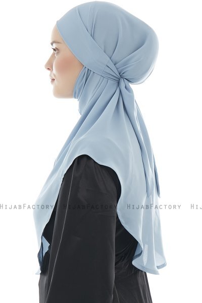 Ebrar - Hijab Al Amira Crepe Chiffon Bleu Clair