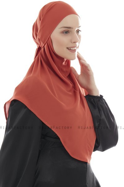 Ebrar - Hijab Al Amira Crepe Chiffon Rouge Brique