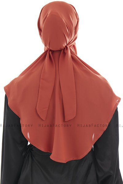 Ebrar - Hijab Al Amira Crepe Chiffon Rouge Brique