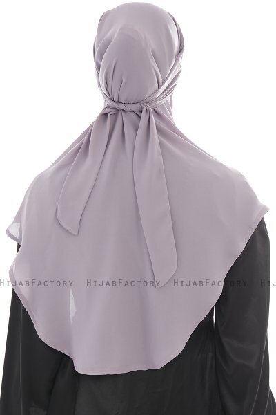 Ebrar - Hijab Al Amira Crepe Chiffon Gris Pierre