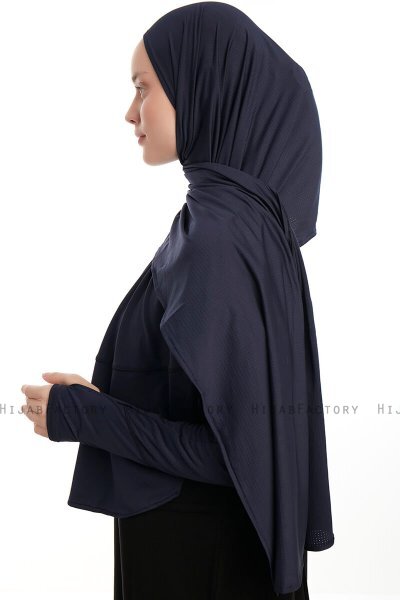 Azize - Pro Scarf Sport Hijab Set Bleu Marin