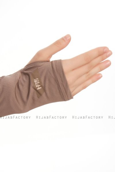 Azize - Pro Scarf Sport Hijab Set Taupe Foncé