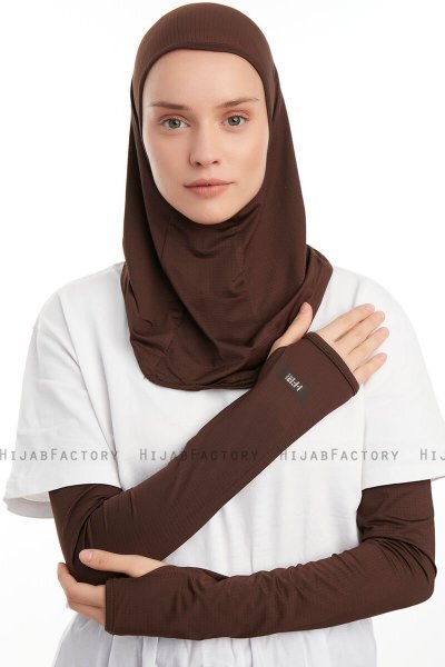 Bayda - Pro Sport Hijab Set Marron
