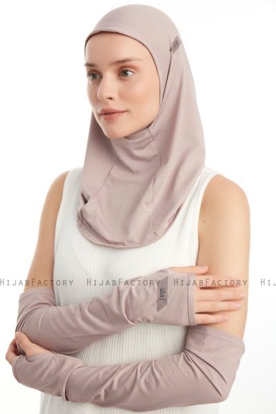 Bayda - Pro Sport Hijab Set Gris Pierre