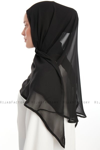 Eylem - Hijab Chiffon One Piece Noir
