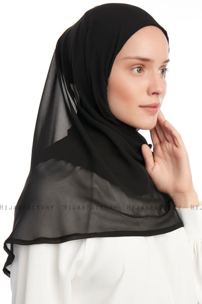 Eylem - Hijab Chiffon One Piece Noir