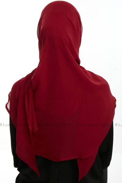 Eylem - Hijab Chiffon One Piece Bordeaux
