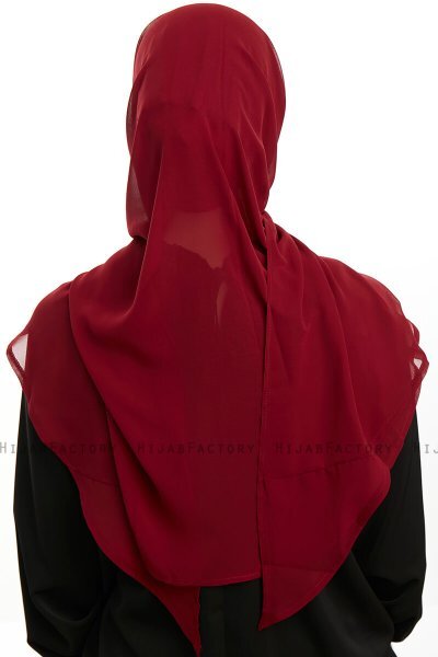 Sahar - Hijab Chiffon One Piece Bordeaux