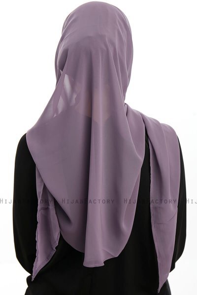 Sahar - Hijab Chiffon One Piece Violet Foncé