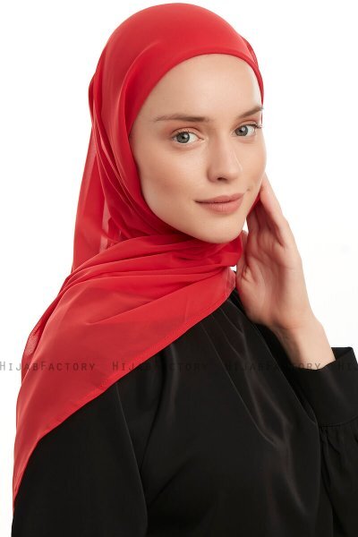 Sahar - Hijab Chiffon One Piece Framboise